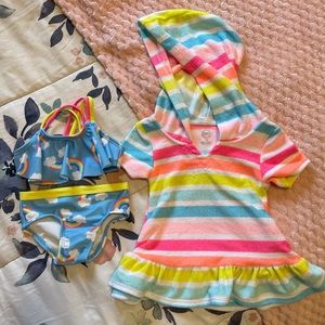 SOLD❌NWOT 0-6M Swimsuit & Towel Cover Up